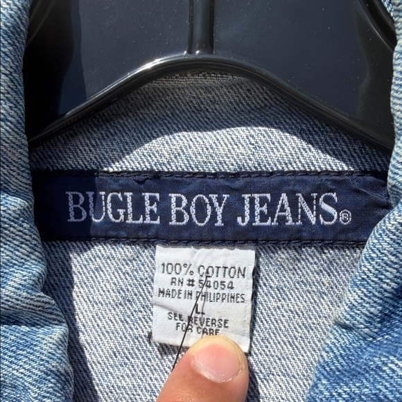 Bugle Boy x Betty Boop Blue Denim Vest with Orange Graphic - Picture 4 of 12